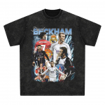 Vintage seeria David Beckham &Uuml;legabariidiline Autentne Streetwear Unisex Pesemist&ouml;&ouml;tlusega T-s&auml;rk (Kuum m&uuml;&uuml;k) S mitmev&auml;rviline
