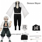 Demon Slayer Shinazugawa Sanemi Cosplay Kost&uuml;&uuml;m Meestele M