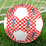 Horvaatia jalgpallikoondise logo Suurus 5 Jalgpall, Masinpistetud PVC, Vastupidav & K&otilde;rge p&otilde;rkega, Sobib k&otilde;igile vanustele, f&auml;nnitooted, m&auml;ngud & v&auml;litingimustes kasutamiseks. red