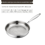 Roostevabast terasest katmata lamep&otilde;hjaga titaanist praepann - Kleepumatu vokkpann With Lid 22cm