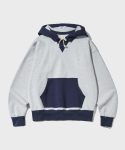 Kapuutsiga dressipluus_3%Melange Hall 3% Melange Gray/L white