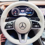 Punutud auto roolikate Kohandatud ehtsast nahast auto tarvikud Mercedes Benz A W177 B W247 C-klass W205 CLS-klassile mo00