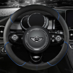 Mikrofiiber nahast auto roolikatete komplekt MINI Cooper R50 R55 R56 F57 Clubman Countryman Clubvan Coupe jaoks Autotarvikud sinine