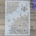 K&auml;sit&ouml;&ouml; Mandala &scaron;abloonid seinte maalimiseks Scrapbooking tembeldusalbumi dekoratiivne reljeefkaart A4 Size