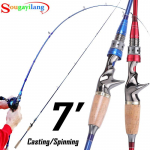 7Ft Baitcasting &Otilde;ngeridvad Spinning &Otilde;ngeritvad Carbon Merevee Reisi&otilde;nged SPINNING ROD sinine
