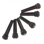 6 tk roosipuust silla tihvtid koos Pearl Shell peakeeltega k&uuml;&uuml;nenahade komplekt akustilise kitarri jaoks must