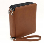 124 hoidikuga PU-nahast koolipliiatsi&uuml;mbris, suure mahutavusega pliiatsikott v&auml;rviliste pliiatsite jaoks