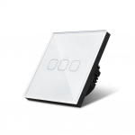 Puutel&uuml;liti 1/2/3 Gang 1 Way AC 220V -240V EU UK klaasl&uuml;liti LED-lambi lambipirni jaoks 3 Gang