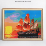 5D DIY teemantmaaling Scenic Purjekas Rhinestone Pilt Tikandid Allahindlus T&auml;is&uuml;mmargune teemant 20X30