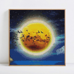 Teemantmaal T&auml;isekraanil koomiksite hobi ja k&auml;sit&ouml;&ouml; teemanttikandid 30x30