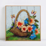 Teemantv&auml;rvimine lillede pildid, millel on teemanttikandid rhinestones 30x30