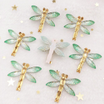 10 tk Resin Bling v&auml;rviline Dragonfly Flatback Rhinestone 1 auguga kaunistused DIY Pulma aplikatsioon K&auml;sit&ouml;&ouml; 27mm*32mm