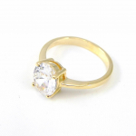 Solitaire Plaqu&eacute; Or 'Unique' - 7x9 mm 50 valge