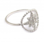 Bague Argent 'Scarlett' blanc 56 valge