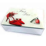 Les Tr&eacute;sors De Lily [N4265] - 'Belle Epoque' ehtekarp valge punane - 20x13x5. 5 cm beež