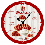 Les Tr&eacute;sors De Lily [M3808] - Horloge Murale bois 'Terroir Fran&ccedil;ais' (58 cm) Fait maison punane