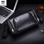 BULLCAPTAIN nahast meeste spordikott Fitness &otilde;lakott Retro reisikott Suure mahutavusega s&uuml;learvuti kott must