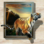 Teemantmosaiik Animal Tiger Teemantmaali Ristpistekomplekt Teemanttikandid 30X30CM