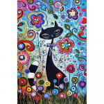 Teemantmaal Ristpistes Teemantmosaiik Teemanttikandid Armas kass Kodukaunistus 20X30CM