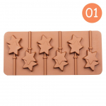 Silicone Candy Lollipop Mold &scaron;okolaadi-suhkruvorm pulgakommide koogi kaunistamiseks vormi k&uuml;psetust&ouml;&ouml;riist