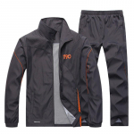 Kevadine Jooksu Komplekt Meestele Spordikost&uuml;&uuml;mid Spordir&otilde;ivaste Komplekt Treening Soe Jooksuriietus Lukuga Taskutega 4XL(185cm) hall v&auml;rv