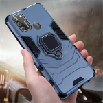 Luksuslik p&otilde;rutuskindel armor pehme &uuml;mbris Samsung Galaxy A21S A51 A71 A50 A70 A91 A81 A01 A11 A31 A41 A30 A20 A10 S M30S M31 telefoni kaitseraua metallist r&otilde;nga kate Samsung Galaxy A50 tumesinine v&auml;rv