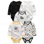 Beebiriided Mood T&auml;isvarrukatega Puuvillane Vasts&uuml;ndinu Beebi Poiss T&uuml;drukute Riietus Multifilm Imikutele p&uuml;ksid 7tk/komplekt Kombinesoonid roupas de bebe 6M