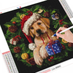 5D teemantmaali koer t&auml;isruudu puur ristpistes uus saabunud teemanttikandid loomamosaiik j&otilde;ulukaunistus Full Round （30x30CM）
