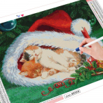 Uued teemanttikandid j&otilde;ulude 5D DIY teemantmaaling kassi mosaiik t&auml;isruudukujuline loom k&auml;sitsi valmistatud kingitus kaunistus Full Round (20X30CM)