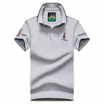 Suvine meeste rev l&uuml;hikeste varrukatega T-s&auml;rk polos&auml;rk Puhta v&auml;rvi T-s&auml;rk L