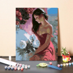 Numbrid &otilde;limaal Kodukaunistus Digitaalne &otilde;limaal L&otilde;uend DIY Maali numbrite j&auml;rgi Kunst 40x50cm no frame