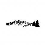 1 tk universaalne autokleebis Peegeldavad puud Mountain Forest graafilised kleebised matkaautole must