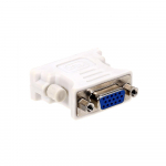 DVI-VGA-adapter DVI(24+1) mees-VGA-emane adapteri muundur lauaarvuti s&uuml;learvuti jaoks valge