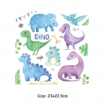 Armas dinokomplekt, plaaster, moetriibud, kuumapressid, aplikatsiooniga teksad, isetegemise aksessuaaride kleebis, termokleebised, triikida laste T-s&auml;rk 23x22.9cm