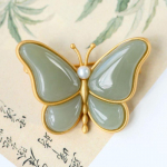 Blucome k&otilde;rgekvaliteediline elegantne safiirist liblikpross naistele meeste &uuml;likonna hijabn&otilde;eltega kingitused roheline