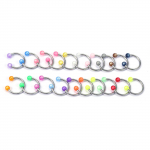 20 tk v&auml;rvilised nina vaheseina r&otilde;ngad k&otilde;rvar&otilde;ngad keha roostevabast terasest augustamise naastud ehted huule kulmud mitmev&auml;rviline