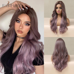 Pikad lainelised lillad Ombre s&uuml;nteetilised parukad naistele kuumakindlad Cosplay salongi pulmasoeng