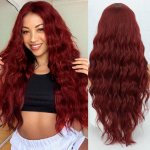 MERISIHAIR Golden Gradient laineline pikk parukas ilma tukkudeta Oranžsinine s&uuml;nteetilisest kiust parukas naistele Cosplay 24inches