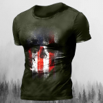 Meeste T-s&auml;rgid Suvised 3D Vintage Horror Skull Top Hip Hop Rock Streetwear O-kaelusega l&uuml;hikeste varrukatega T-s&auml;rk Meeste riided XL