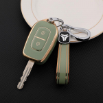 2 nupuga Shell Fob Holder v&otilde;tmehoidja kaitse Renault Kwid liikluss&uuml;mboli jaoks Dacia Sandero Logan Duster 2016 2017 2018 TPU auto v&otilde;tmekaane &uuml;mbris key cover with chain roheline