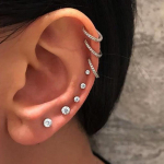 Mood Butterfly Heart Moon Clip K&otilde;rvar&otilde;ngaste komplekt Kett Kuld H&otilde;bedased K&otilde;rvar&otilde;ngad Naiste Aksessuaarid Ehted 26