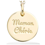 Les Tr&eacute;sors De Lily [R2562] &ndash; kullatud ripats &bdquo;Maman Ch&eacute;rie&rdquo; &ndash; 15 mm kuld