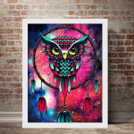 5D isetehtud teemantmaal Multifilm &Ouml;&ouml;kull Loom T&uuml;drukute Ristpistekomplekt T&auml;ielik teemanttikandid Mosaiikkunst Pilt kividest kaunistus Kingitus Full Round 20x30cm