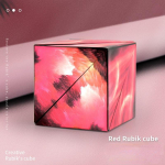 Uus 3D muudetav magnetiline maagiline kuubik lastele deformatsiooniga geomeetriline kuubik m&auml;nguasjad t&auml;iskasvanutele stressi leevendavad harivad m&auml;nguasjad lastele 6.6*6.6*6.6cm punane