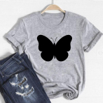 (Aasia suurus)T-s&auml;rk Moodne T-s&auml;rk Riietus 90ndate stiilis voolik armastustrendi kiri vabaaja l&uuml;hikeste varrukatega naiste prinditud naiste graafiline T-s&auml;rk S