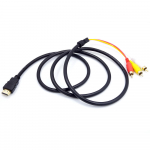 HDMI isa kuni 3RCA AV komposiit isane M/M pistiku adapteri kaabli juhtme saatja One size must