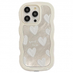 Korea Lovely White Heart meigipeegli &uuml;mbris telefonile Iphone 14 Pro Max 13 11 12 14 Plus Xs X Xr P&otilde;rutuskindel pehme kate For iPhone 12 Pro
