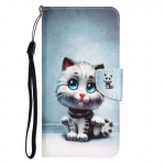 Nahast klapp&uuml;mbris Funda Samsung Galaxy A52s 5g A22 A32 A52 A72 A12 A42 &uuml;mbrised Armsad koerakoer Tiger Cat Rahakott Telefoni tagakaan Samsung A52
