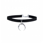 Nahast Crescent Choker kaelakee naistele Vintage kaelakee Gooti T&uuml;druku Kuu Peo Ehted Aksessuaarid