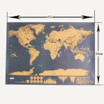 42*30 CM Kraapima v&auml;lja ajakirja vanaaegne maailma kaart seinagloobuse kaart Isikup&auml;rastatud atlase plakat riigi lipu kaunistusega WBL